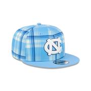 UNC New Era 950 Plaid Statement Flat Bill Snapback Cap